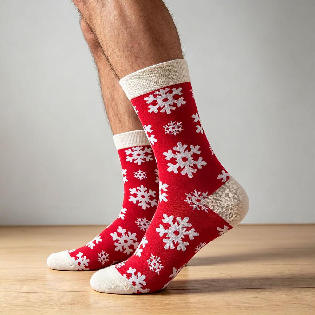 50 Christmas Stocking Styles: Autumn/Winter Cartoon Mid-Calf Socks, Perfect Holiday Gift