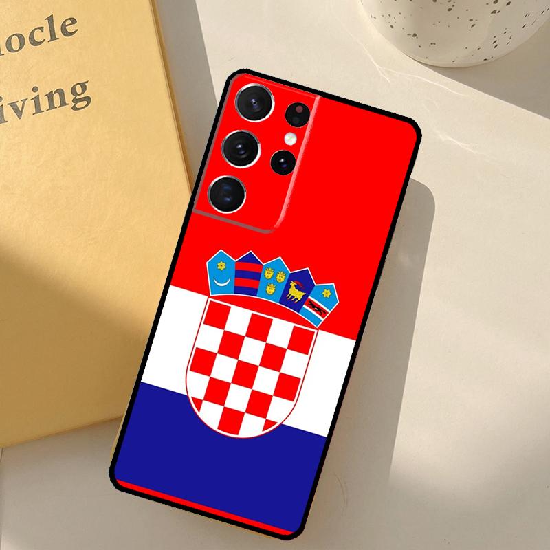 Croatia Flag Phone Case For Samsung Galaxy S25 S20 S21 S22 S23 S24 Ultra S9 S10 Plus S24 FE Cover Shell