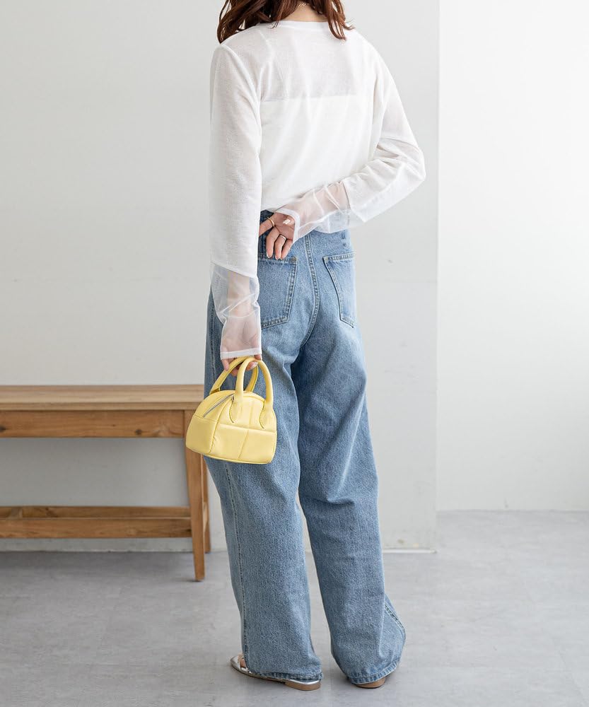 Color Sheer Sleeve Panel Pullover Colors DCZ1031206A0017 Free [Discoat] [New Added!] (Web-Exclusive Available) Off-White