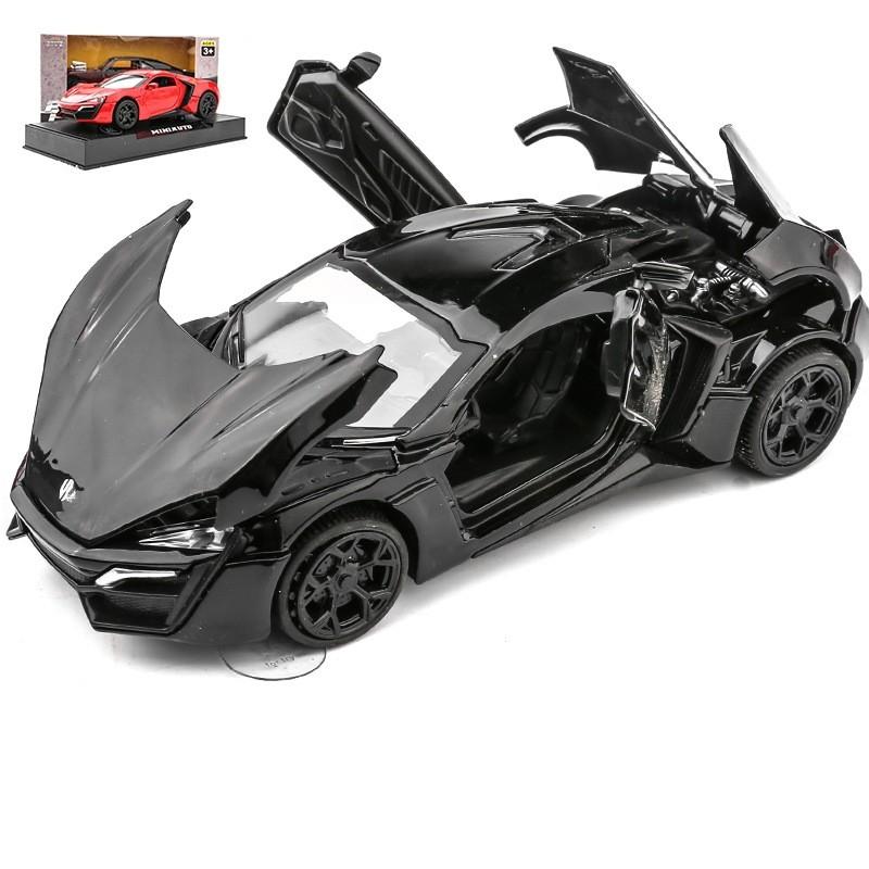 Furious Lykan Fast Hypersport Alloy Car Model With Acousto Optic Design For Gift