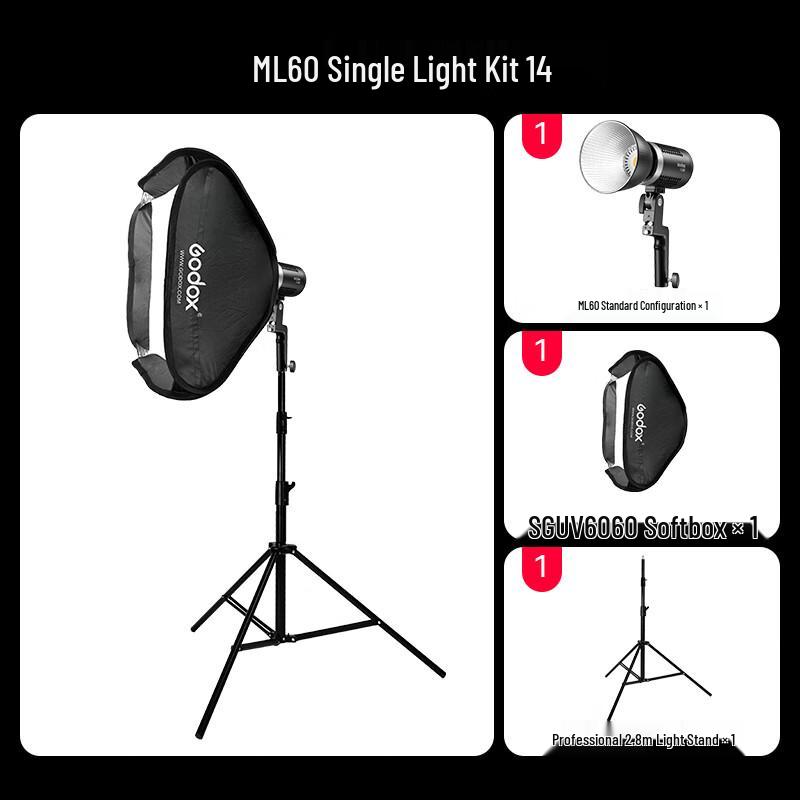 Godox ML60 Portable LED Video Light Kit