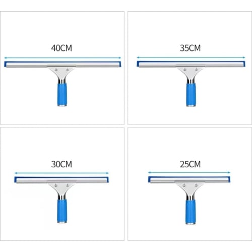 BtcFu Water Squeegee, Glass Cleaner, Silica Gel Squeegee, Professional Glass Cleaning Tool, Water Squeegee, Bathroom Squeegee, Stainless Steel, for Gl