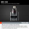 TASCAM DR-10X Plug-On Micro Linear PCM Digital Recorder XLR Microphone Compatible Black