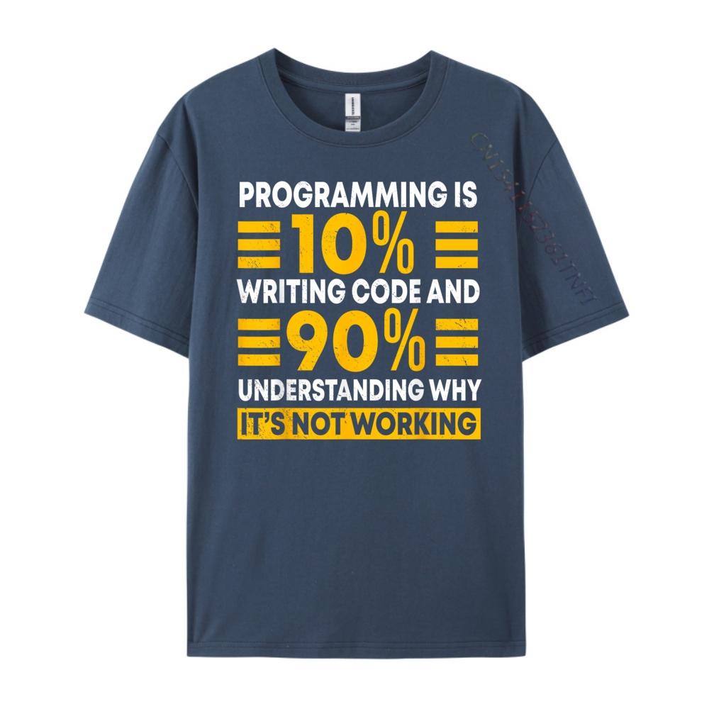 Programmer Software Developer Computer Engineer Coding Vintage T Shirts Breathable Man Clothes Graphic Tees