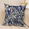 Modern Abstract Flowers Cushion Cover Silky Short Plush Invisible Zipper Dustproof Sofa Pillow Case for Home Decor