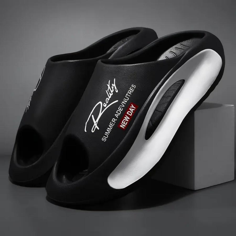 

Мужские и женские тапочки Модные нескользящие парные тапочки ЭВА 2 цвета 36-45 44-45 чёрный