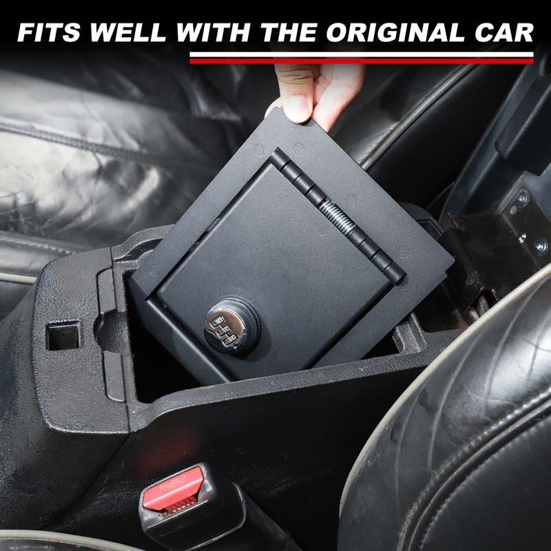 For HUMMER H3 H3T 2005-2009 Aluminum alloy Car Password Lock Security Safe Box Armrest Storage Privacy Protection Accessories