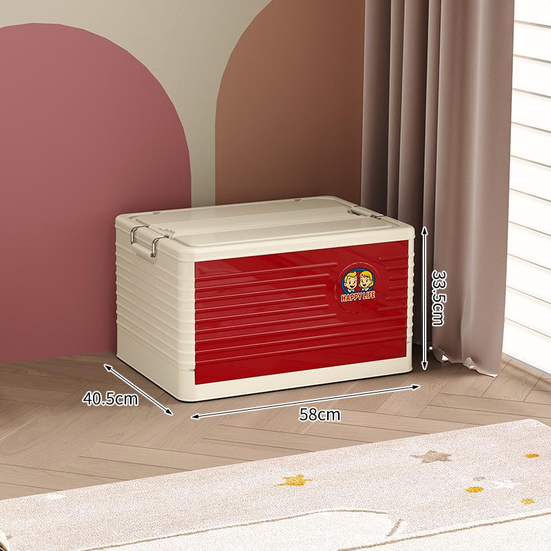 Plastic Storage Box Folding Organization Boxes Living Room Large Capacity Acrylic Case Household Living Organization Furniture