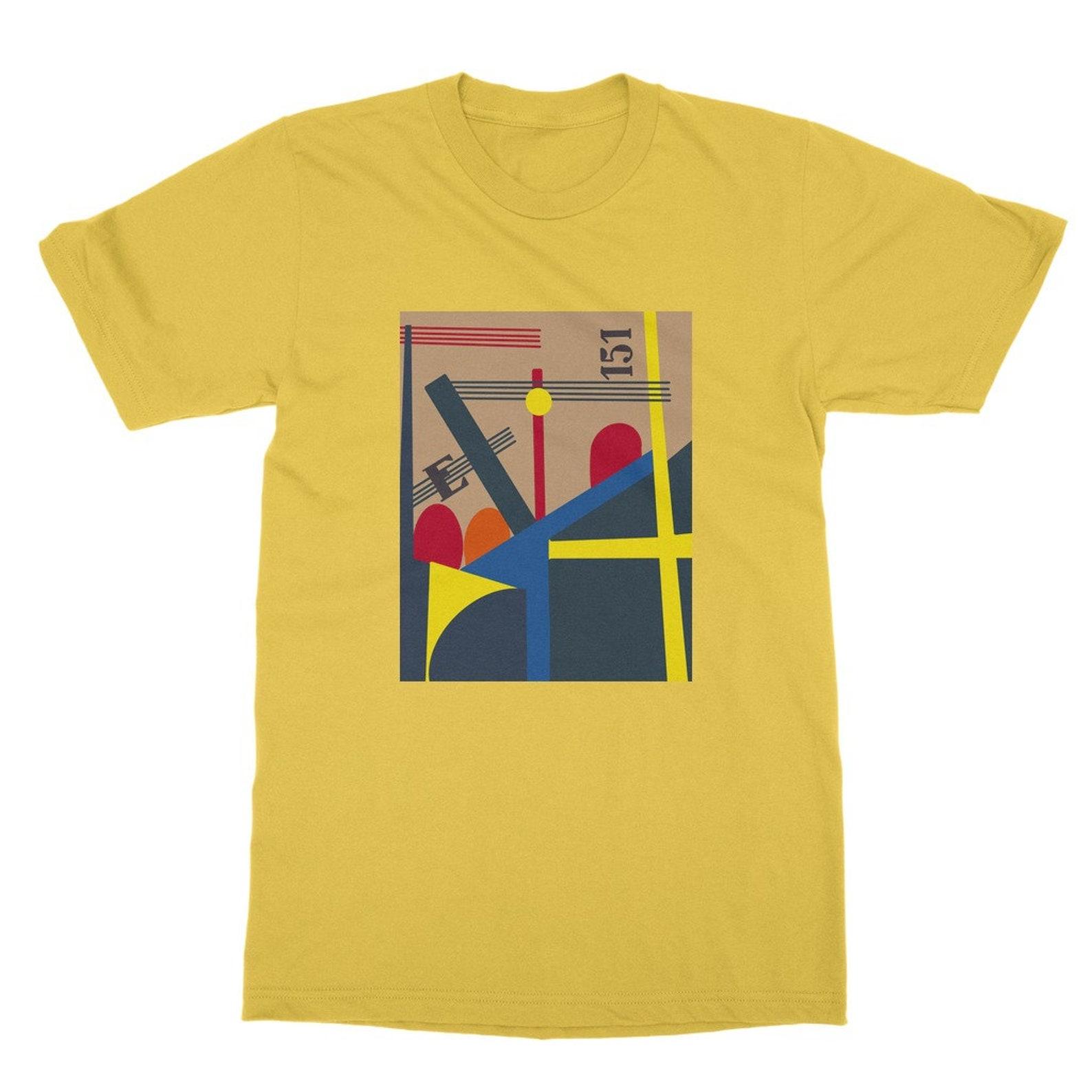 Bauhaus Art Unisex T-Shirt, Geometric Design L