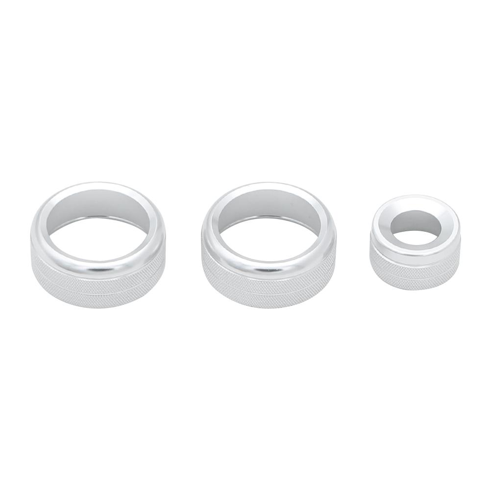 Car Air Conditioning AC Knob Cover for BMW X1 F48 2016 - 2025 Audio Volume Control Sticker Ring Accessories 3Pcs Aluminum Alloy