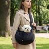 Shoulder Pet Carry Bag for Small Dogs, Water-Resistant Shell, Top Opening, Air Panel Trim for Daily Home and Travel Use