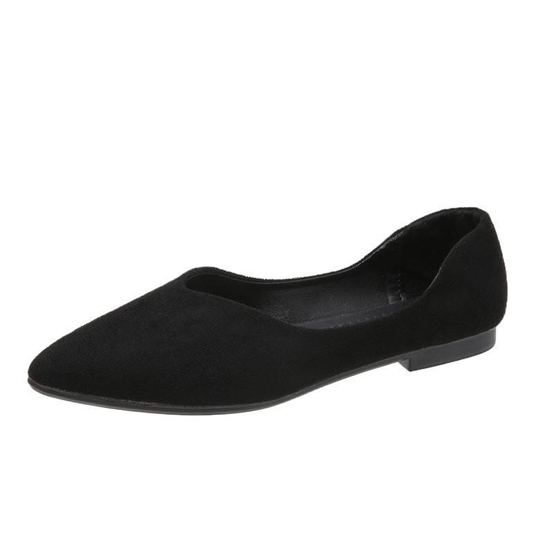 Scarpe Basse da Donna a Punta Mocassini Slip-On in Pelle Scamosciata Scarpe Piatte Comode Ballerine Morbide Scarpe Eleganti da Ufficio Disponibili in Taglie Forti