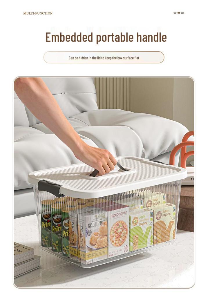 Extra Large Transparent High-Grade Plastic Storage Box for Home