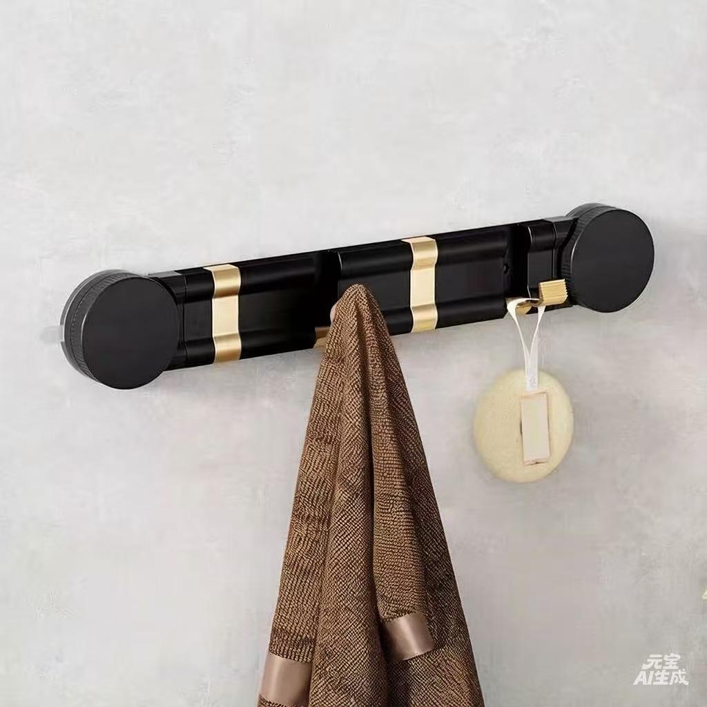 Hidden Foldable Suction Cup Coat Hook Made of Aluminum Alloy Waterproof Space Saving for Doors Wardrobes Bathrooms Living Rooms