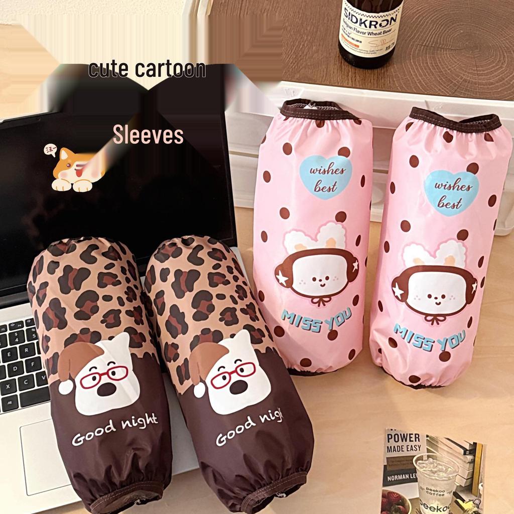 Tengyi Waterproof Cartoon Arm Sleeves - Cute, Stain-Proof, Protective Covers for Students & Office Use