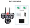 4G Solar-Powered Triple-Lens HD Outdoor WiFi Camera V380 Monitor