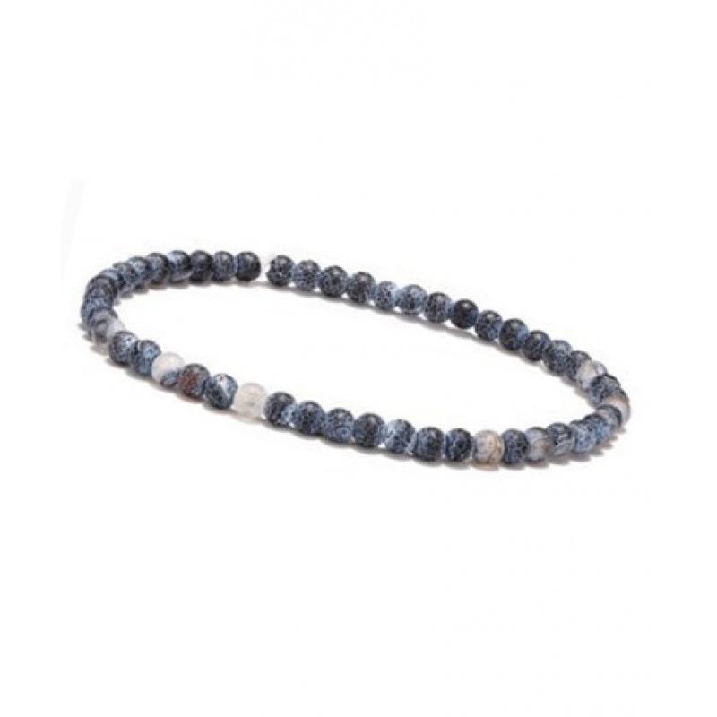 Fresh Style 4MM Agate Tiger's Eye & Volcanic Rock Beaded Bracelet