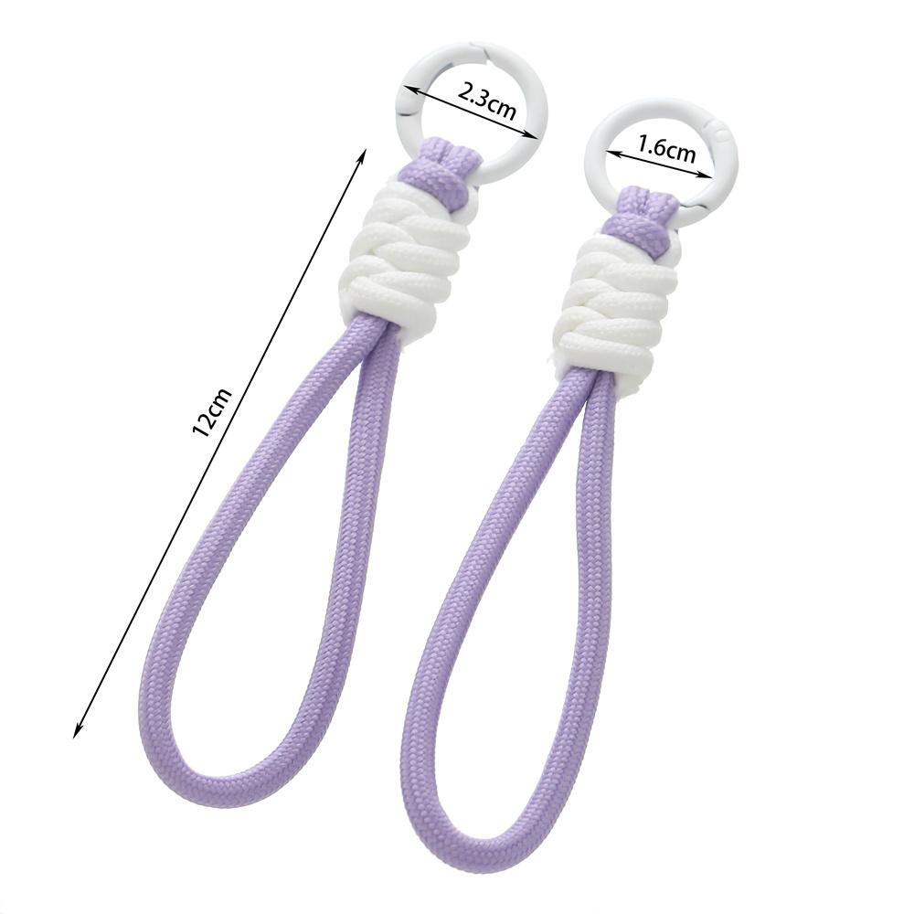 1pc Colorful Braided Lanyard Keychain for Phone Case Women Anti Lost Knot Rope Strap Car Key Chains Diy Accessories Keyring