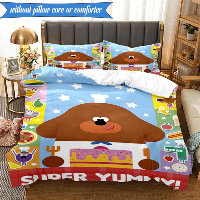 Cute Du-ggee Adventure 3pcs K-pop music group Bedding set,Ideal for Bedroom, Dormitory,Including Duvet Cover And 2pcs Pillowcases,Fan gifts