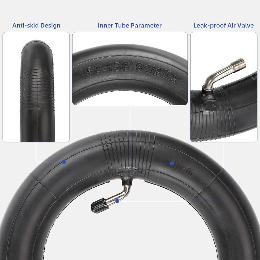 81/2*2 Inner Tube 8.5 Inch Inner Tube Rear Wheel Curved Valve Stem 50/75-6.1 Rear Tire Compatible with Gotrax GXL V2 Hiboy S2 Pro