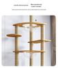 Solid Wood Large Cat Tree with Space Capsule and Jumping Platform