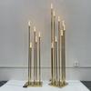 10 Heads Gold Candelabra Candles Wedding Table Centerpiece Road Leading Lights Candelabrum Electronic Desk Lamp for Home Party