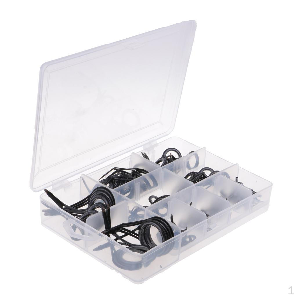 90Pcs Sea Boat Fishing Rod Guides Pole Rings with