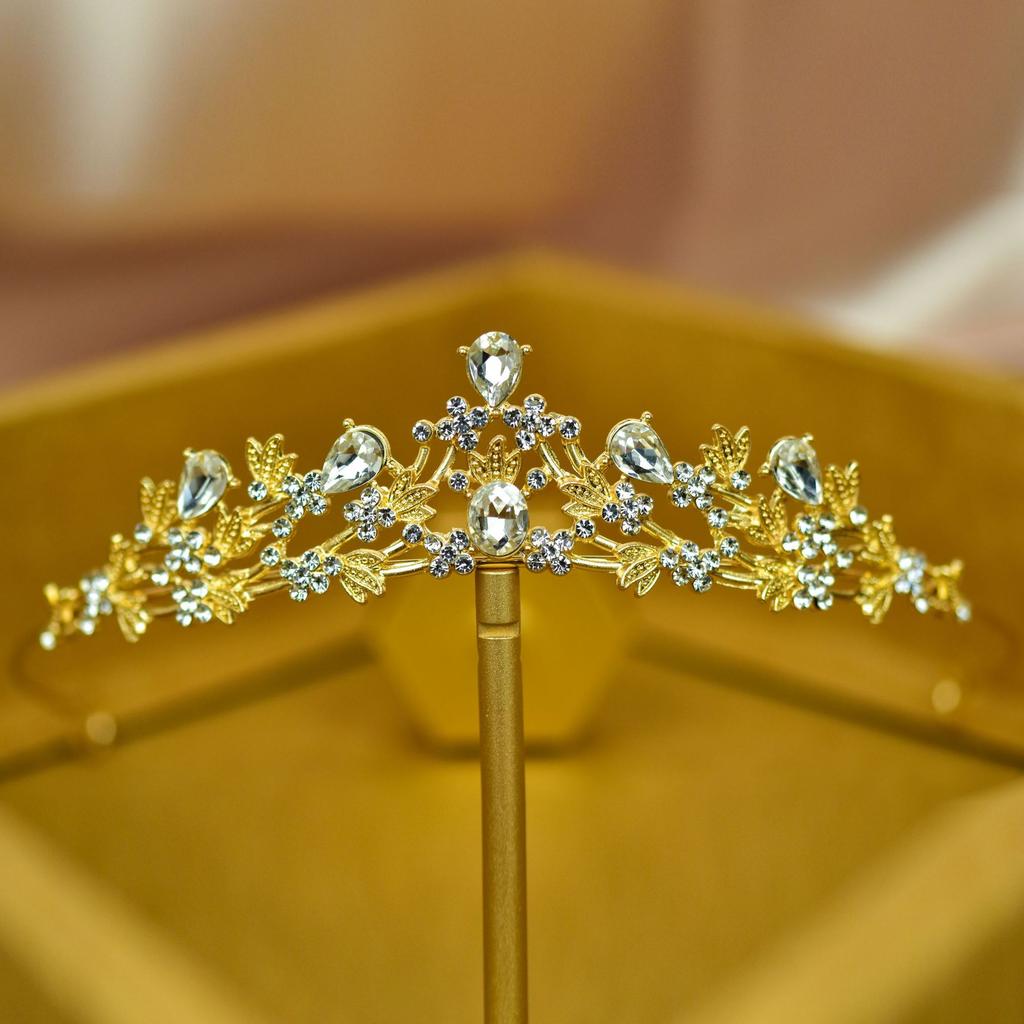 New Crystal Children's Princess Crown Tiara Girl Crown Birthday Hair Accessories Girls Stage Performance Tiara