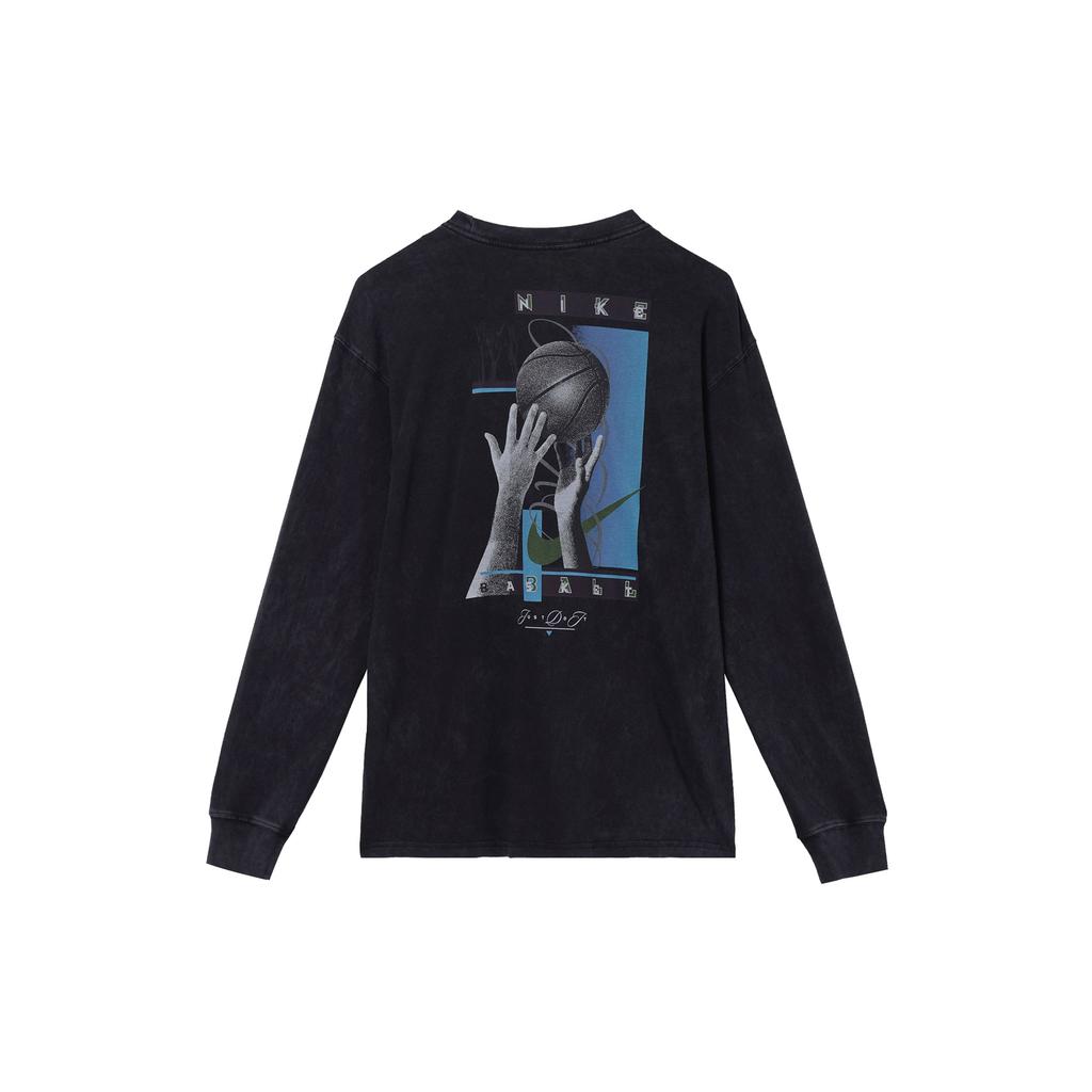 Nike Round Neck Casual Comfortable Long Sleeve T-Shirt Men Tops Black HF6196-010