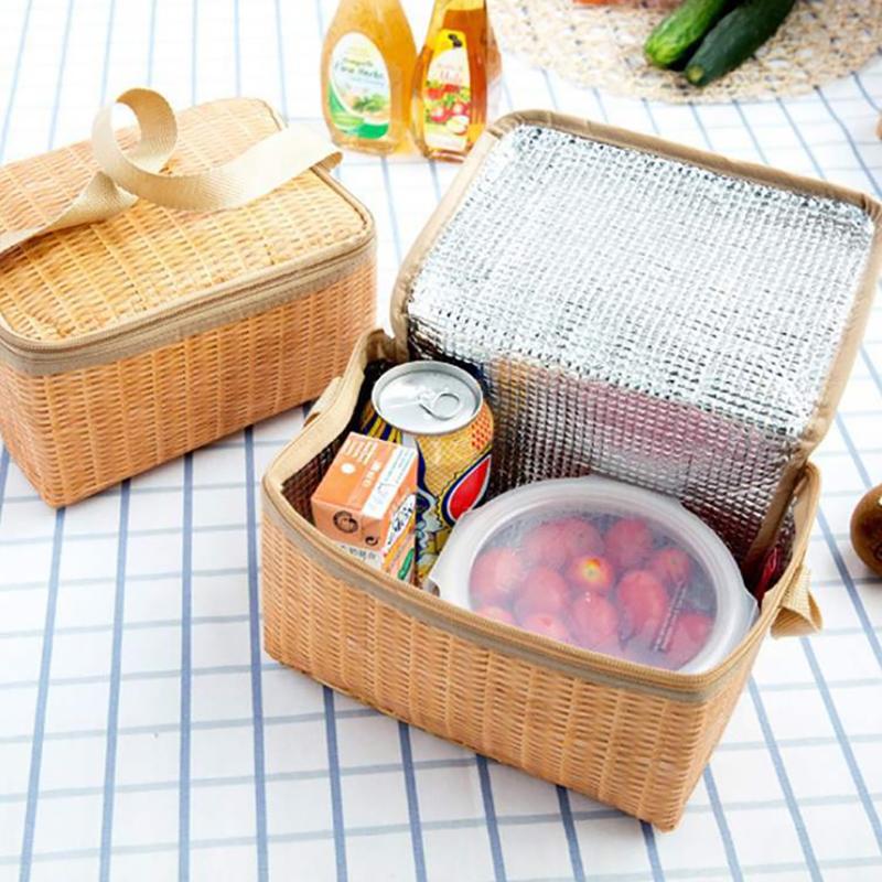 

Соломенная водонепроницаемая изоляционная термосумка для обеда Bento, дорожная коробка для пикника 1