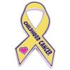 Yellow Ribbon Brooch Yellow Neuroblastoma Awareness Pin Gold Ribbon Brooch Alloy Cancer Awareness Pin For Childhood Cancer