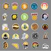50 New Waterproof Bitcoin Graffiti Stickers for Luggage, Skateboards, & Water Bottles