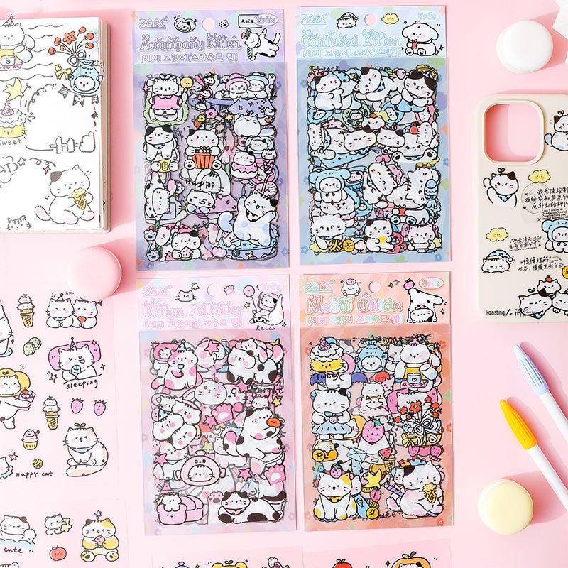 

Yuezhen Kitten Scout Team Cartoon Die-Cut Stickers for Children’s Journals