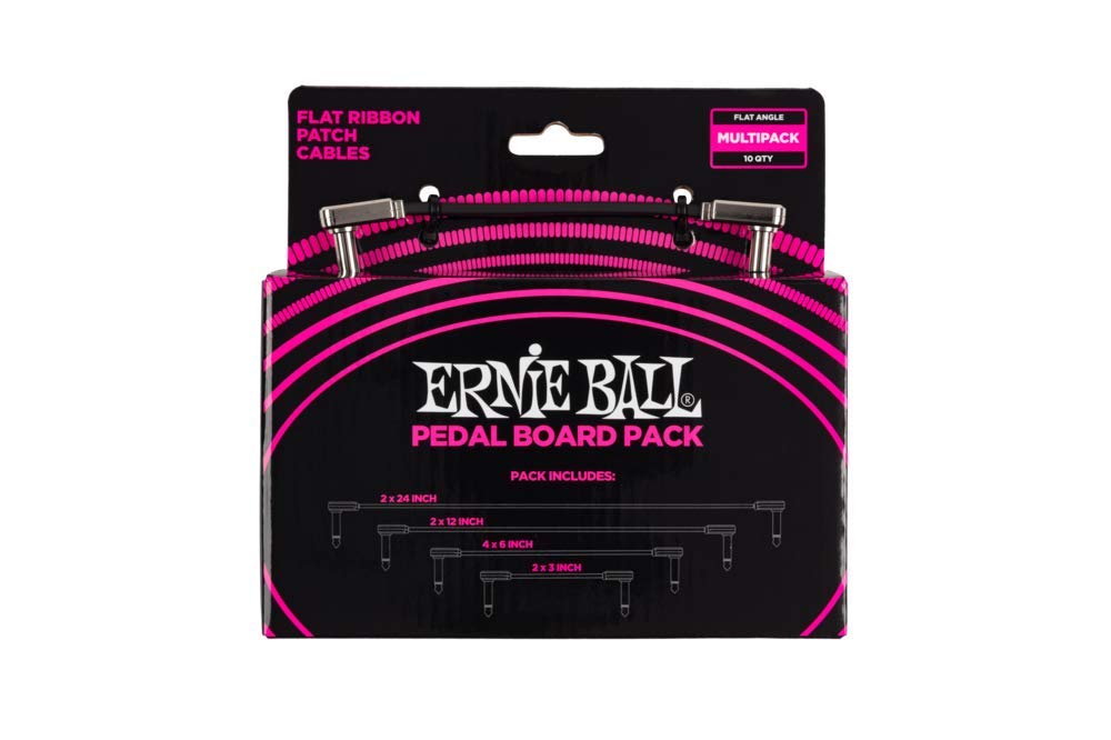 

[Genuine] ERNIE BALL 6224 Flat Ribbon Patch Cable Pedal Board Multipack