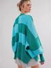 2025 Women's European & American Plaid Color Block Round Neck Sweater: Autumn/Winter Loose Drop Shoulder Knit Pullover