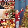 24 Teil/schachtel Weihnachtskugel-Ornamente Herzform Weihnachtsbaum Hängender Anhänger Weihnachtsdekorationen für Zuhause 2025 Navidad Natal