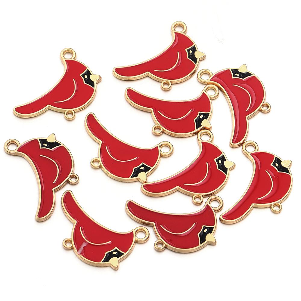 

10pcs Alloy Enamel Bird Charms Colorful Cute Charms Pendants For DIY Handmade Necklace Bracelets Keychain Accessories Wholesale