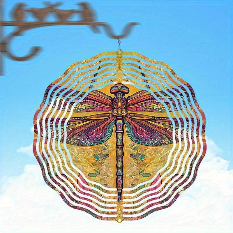 10 Inch Hanging Wind Spinner with 360 Degree Hook for Balcony Garden Decor Spring Summer Outdoor Decoration