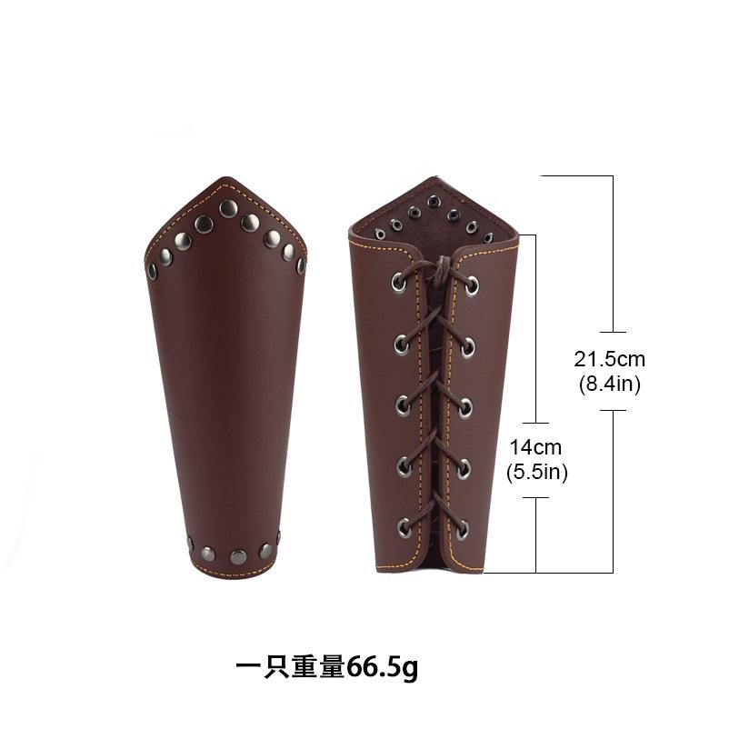 Medieval Men'S Leather Orgy Knight Belt Viking Wristband Halloween Punk Cosplay Bracer