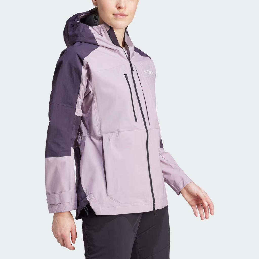 Adidas Terrex Xploric RAIN.RDY Windproof Waterproof Hiking Jacket Women Jackets Fig Aurora-Black IP1441