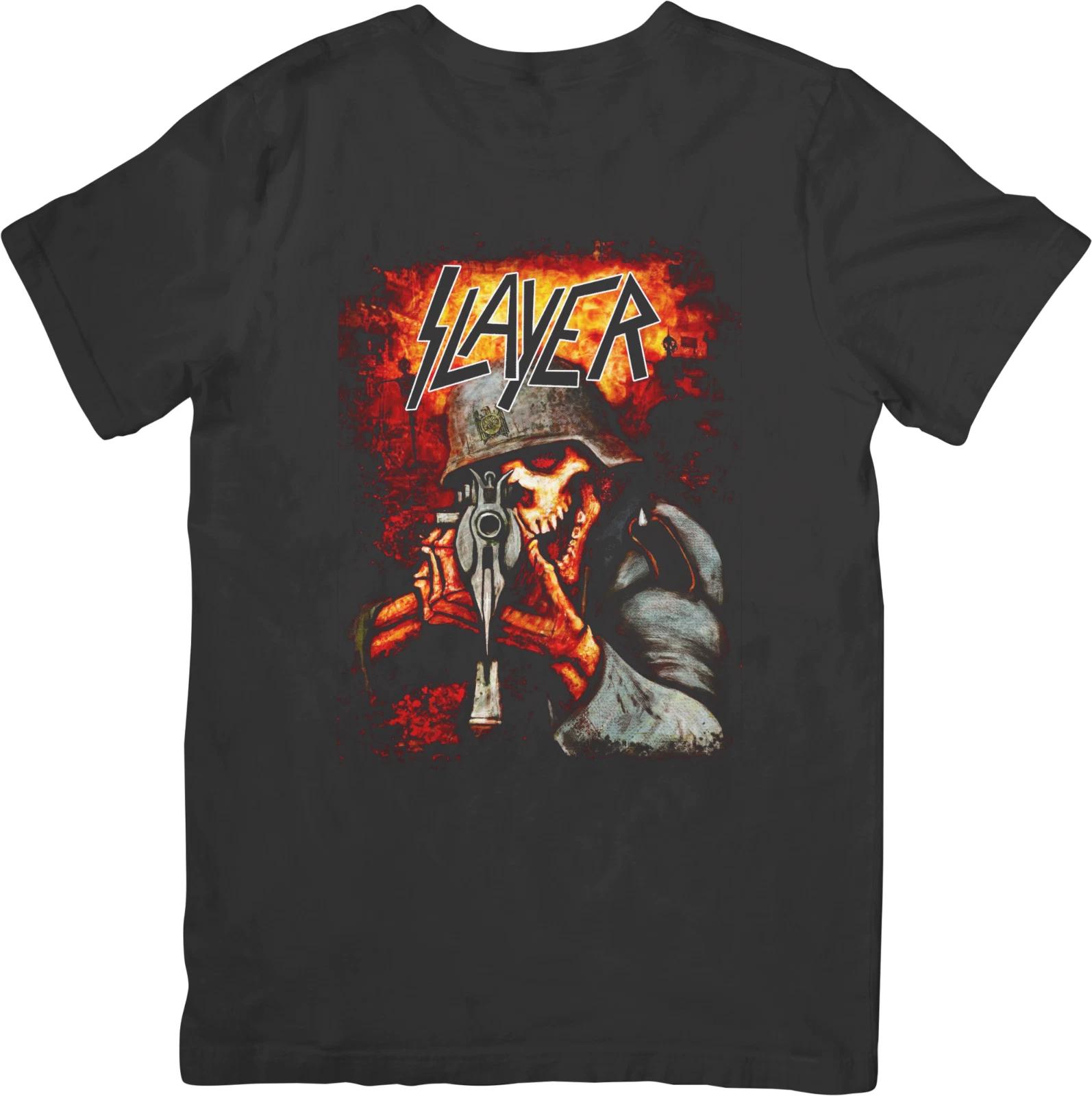 

Slayer Music Футболка унисекс из качественного хлопка черного цвета для мужчин и женщин 4XL