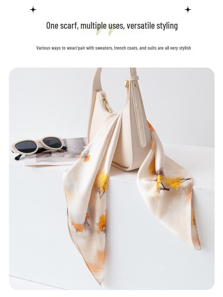 Eleganter Ahornblatt Maulbeerseidenschal - Perfektes Muttertagsgeschenk & Vielseitiges Accessoire für alle Altersgruppen