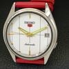 JAPAN VINTAGE SEIKO 5 AUTOMATIC 7005A MENS WHITE COLOR DIAL WATCH a702304-5