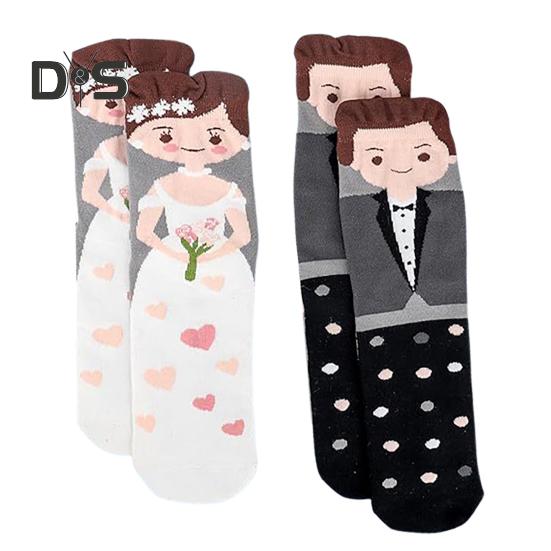 

1 пара/2 пары свадебных носков, носки для жениха и невесты с героями мультфильмов, носки для свадебных нарядов, свадебные подарки для мужчин и женщин 2pair