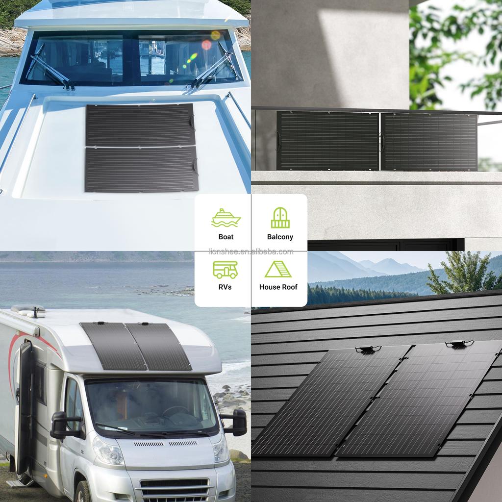 Germany Warehouse 120W Flexible Solar Panel | 109cm*59cm Portable Monocrystalline Soft Panel for Yacht, RVs, Boats, Camper