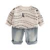 Kids Casual Long-Sleeve Set, Comfortable Daily Wear Outfits