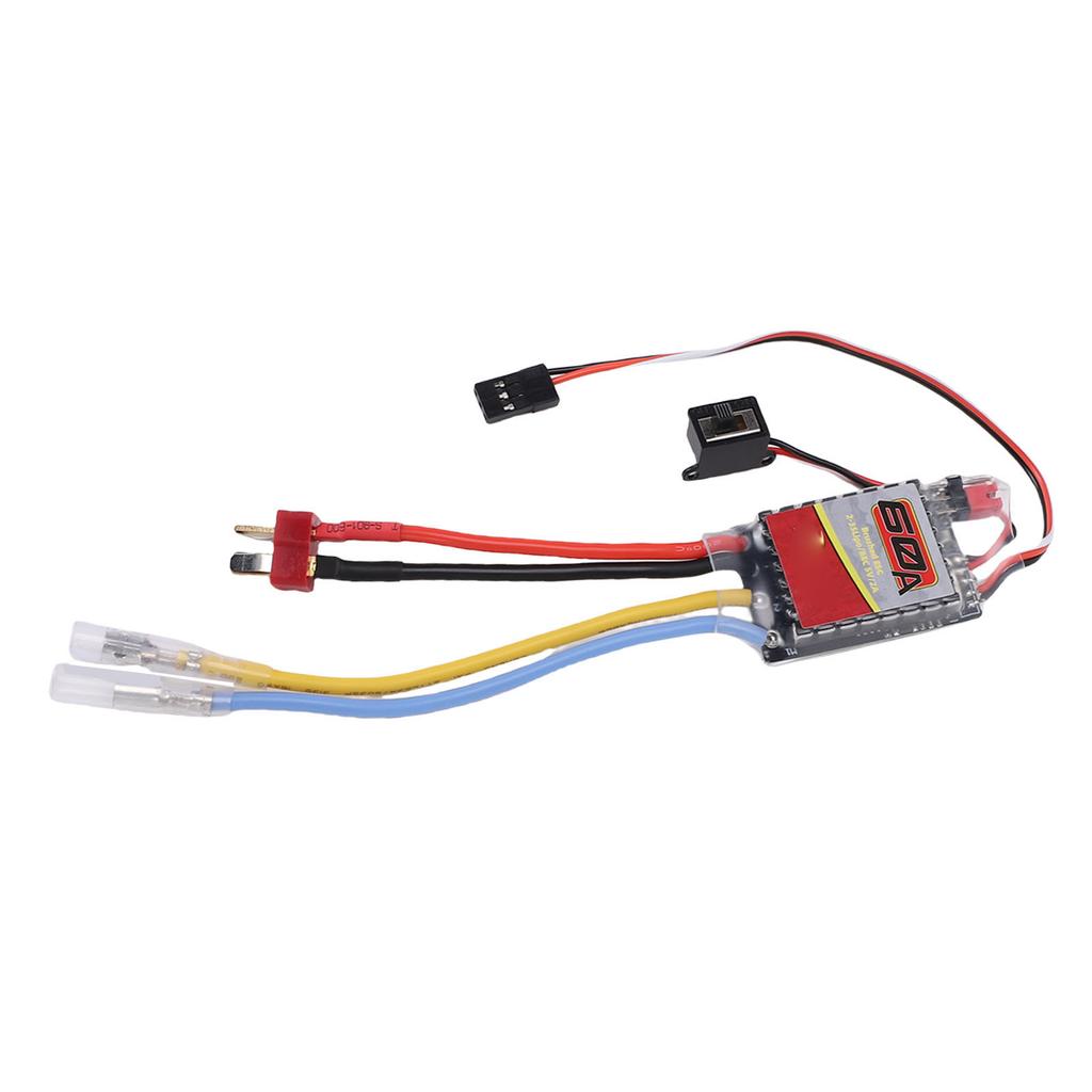 ESC Fit for 540 550 380 370 RC Car Boat Brushed Motor 60A Electronic Speed Controller with T Plug