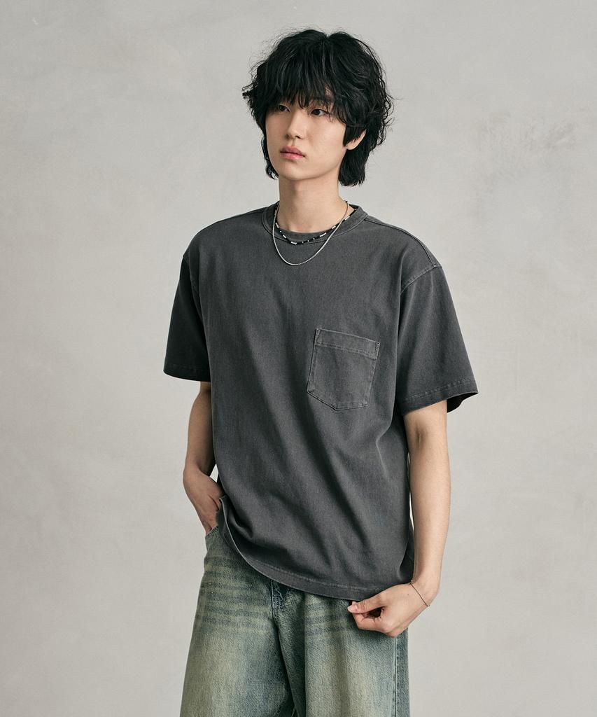 DECET Pigment Pocket T-Shirt Dcts001Dgray