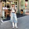 Women's High-Waisted Retro Washed Wide-Leg Cropped Jeans - Slimming, Ripped, Casual Fit