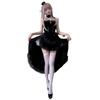Dark Gothic Halloween Adult Costume Black Dress Show Costume Witch Vampire Bride